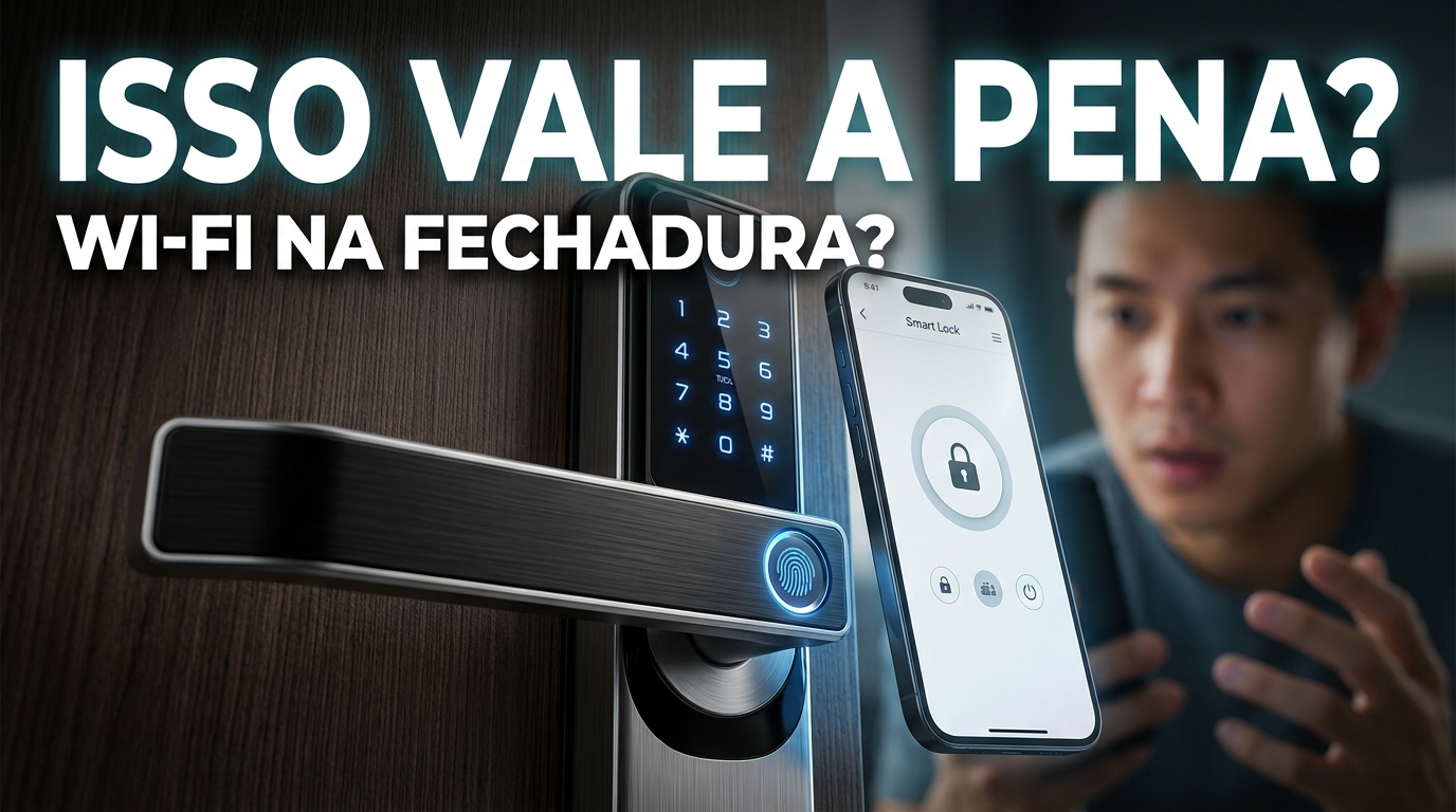 Fechadura digital com Wi-Fi controlada por smartphone
